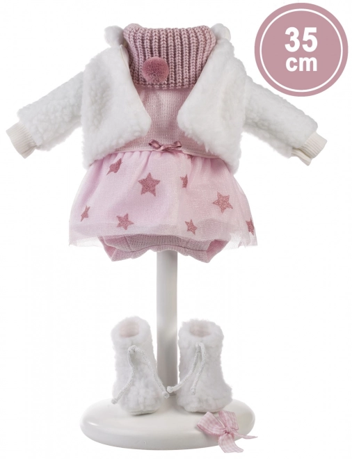 Llorens Elena realistische pop met zacht stoffen lichaam 35 cm