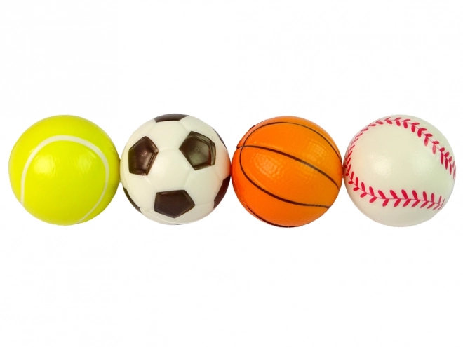 Set van 4 zachte ballen Sport Golf Tennis Voetbal