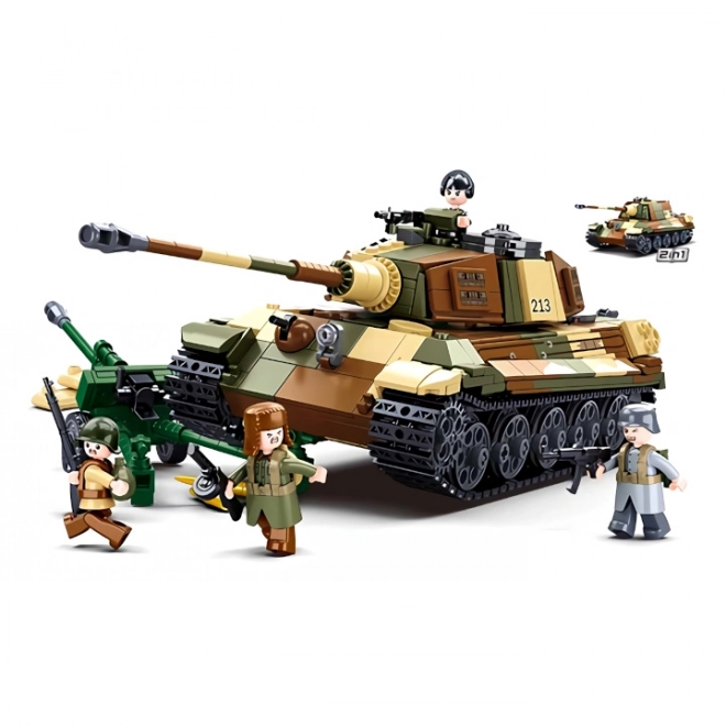 Sluban Slag om Boedapest M38-B0980 Duitse zware tank Tiger II 2-in-1
