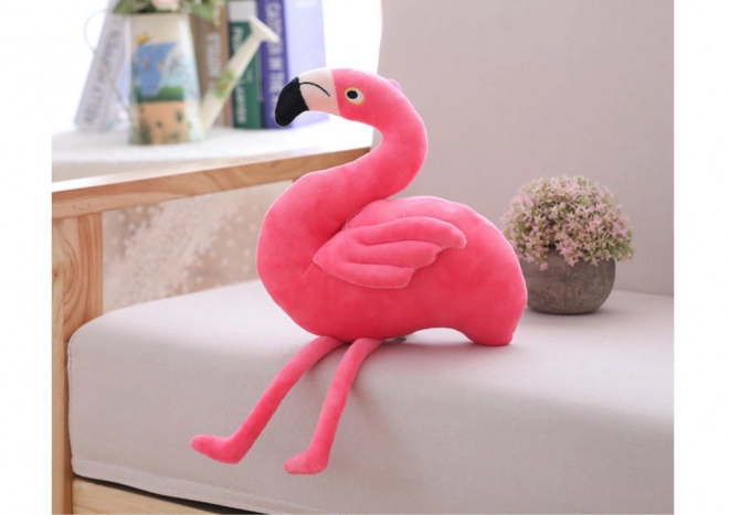 Pluchen mascotte Roze Flamingo 25 cm