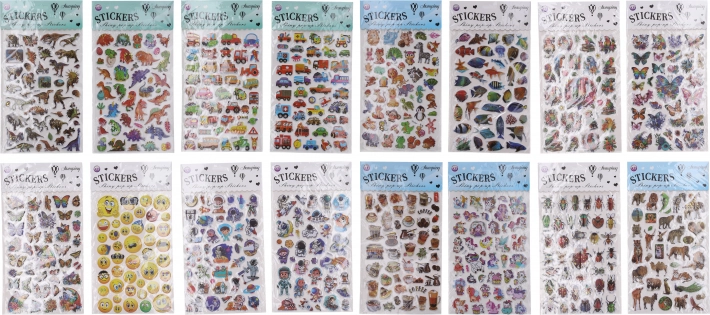 Glanzende stickers mix