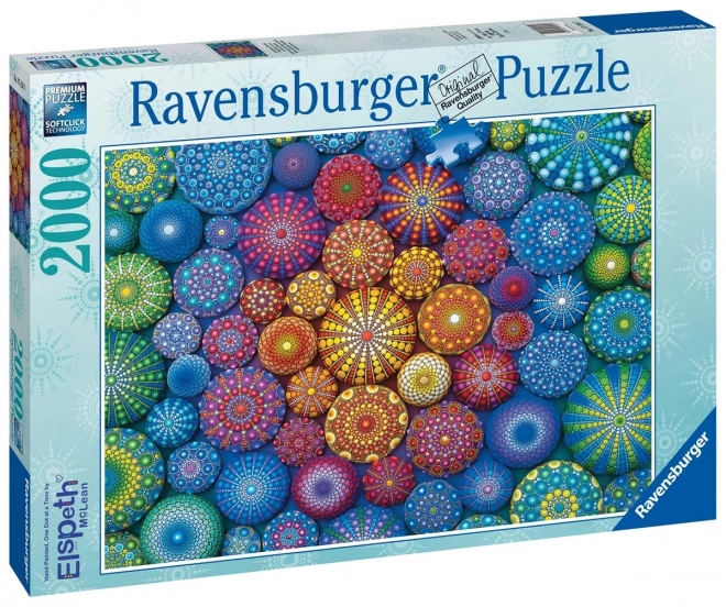 Puzzel 2D 2000 stukjes Regenboog mandala's