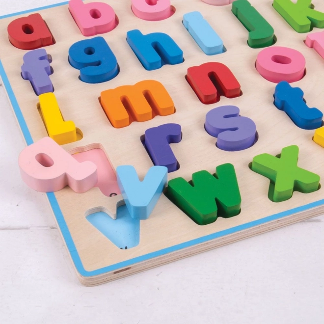 Bigjigs Baby Houten Puzzel Alfabet kleine letters