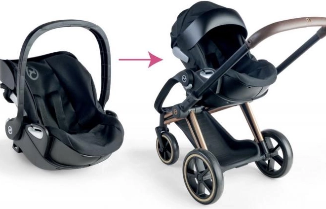 Poppenwagen Cybex 3 in 1 zwart