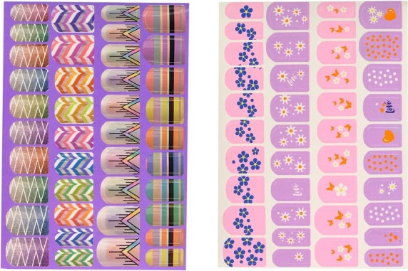 Kleurige stickers en glitters