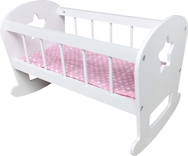 FREE2PLAY houten wieg voor poppen wit (tot 40 cm)