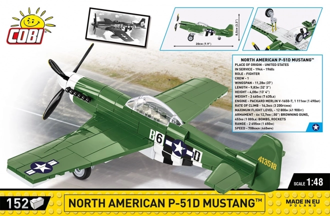 Bouwpakket vliegtuig P-51D Mustang COBI