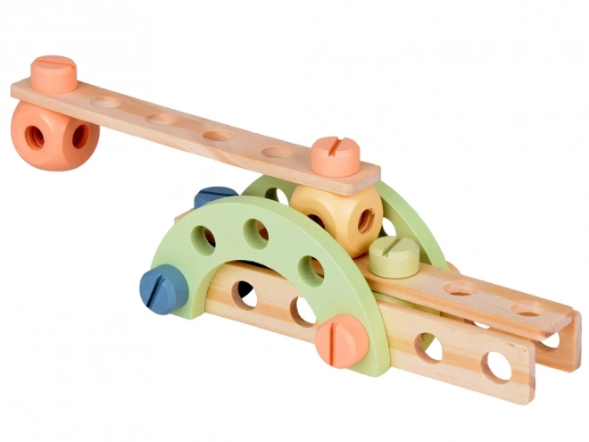 Houten bouwpakket Montessori auto toren