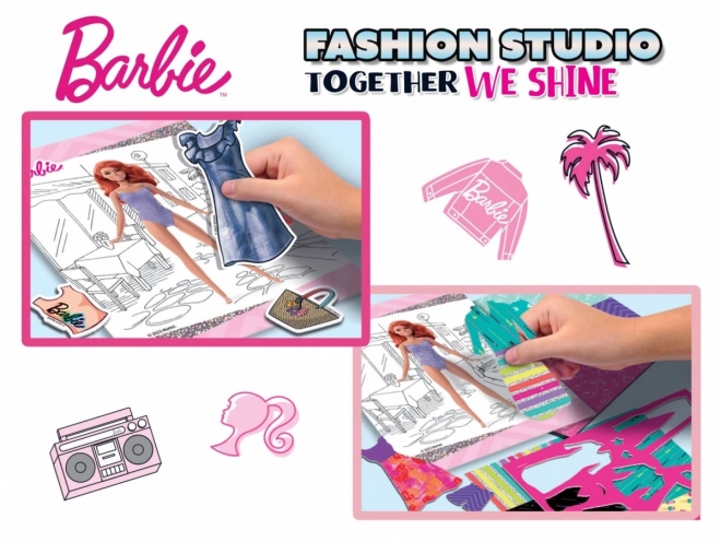 Boek met ontwerpsuggesties voor het maken van Barbie
