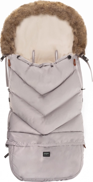Wintervoetenzak Fluffy Combi, Foggy Grey