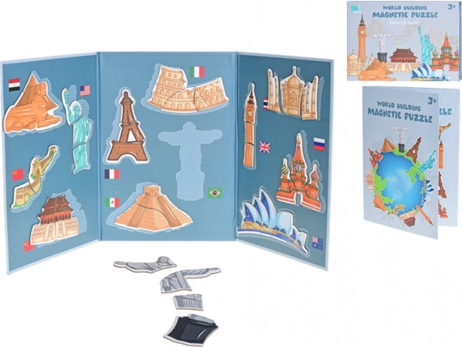 SYNERGY TOYS Magnetische Puzzel Wereldmonumenten