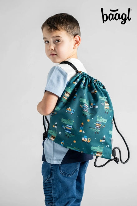 kleuter gymsack baagl krokodil