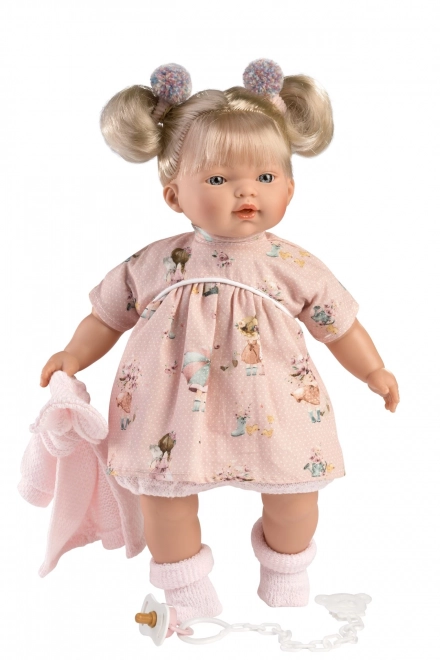 Llorens 33152 AITANA - realistische pop met geluiden en een zacht stoffen lichaam - 33 cm
