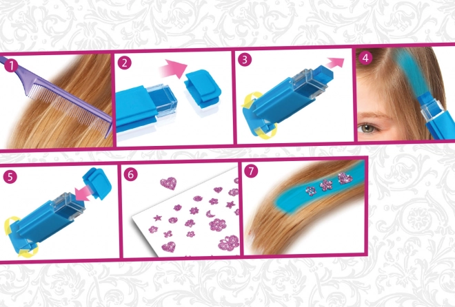 Haarkrijt - set van 5 kleuren