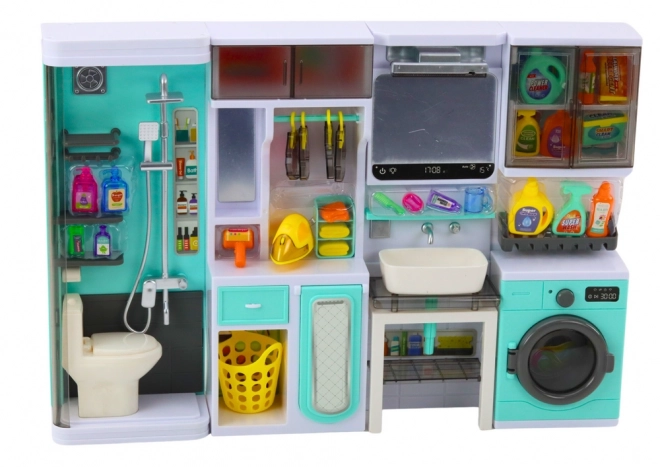 Badkamer Speelset 4in1 Douche Toilet Wasmachine Accessoires