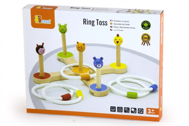 VIGA houten spel ringen gooien op dieren