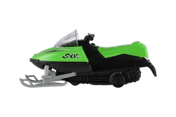 Speelgoed sneeuwscooter metaal/plastic 13 cm, opwindbaar, 6 kleuren