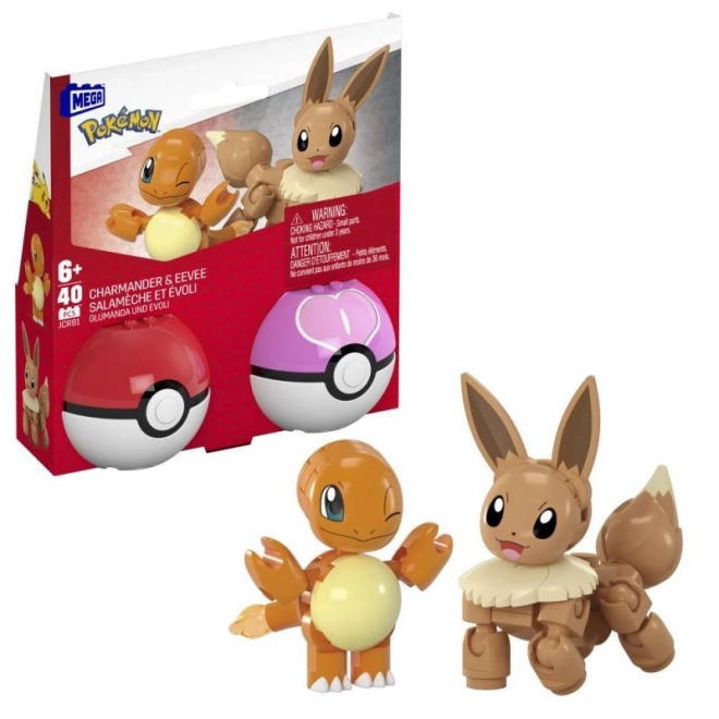 Constructieset Pokémon Poké Ball Charmander en Eevee