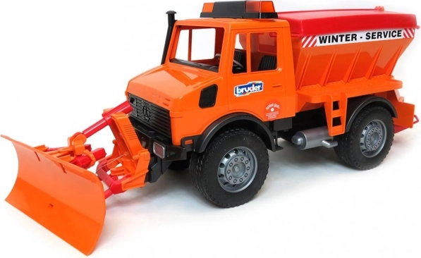 Bruder Mercedes-Benz Unimog strooier met sneeuwschuif