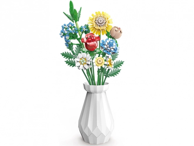 Technische bouwset Weidebloemen met vaas 618 delen