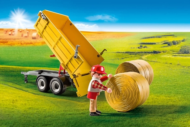 Set landfiguren 9317 Tractor met aanhanger