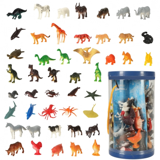 Dierenfiguren - mix van 48 stuks