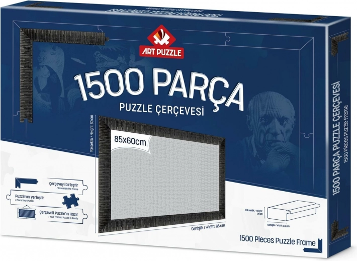Puzzelraam 85x60 cm zwart