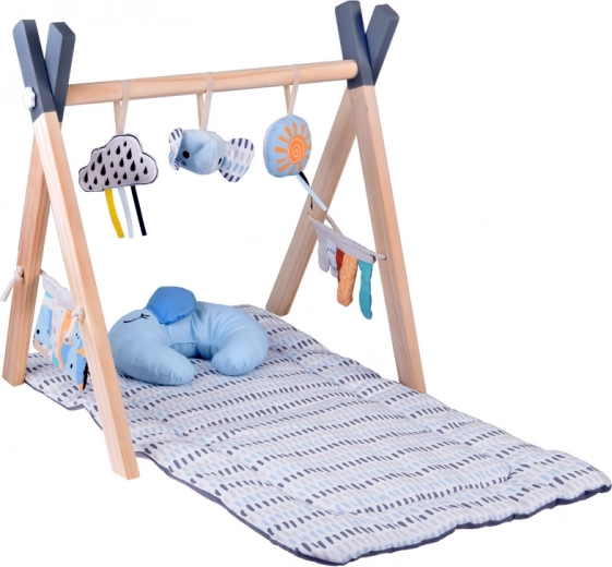 Natuurlijke houten constructie voor veilig spel