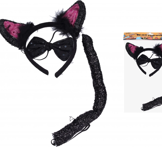 Set carnaval - zwarte kat