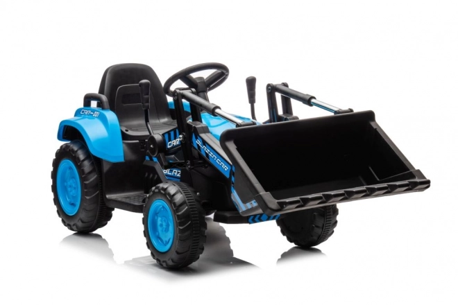 Elektrische kindertractor met bak blauw