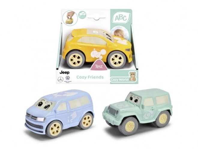 Cozy Friends mix van 3 soorten speelgoedauto's