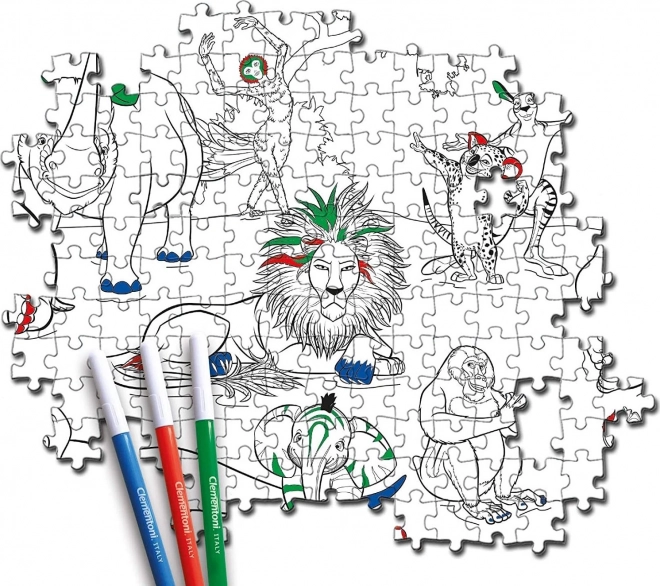 Tweedelig puzzel Clementoni Zafari: In de jungle 104 stukjes