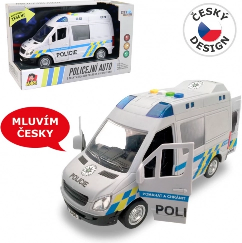 MaDe politiebus met vliegwiel en stem van de bemanning, 21 cm
