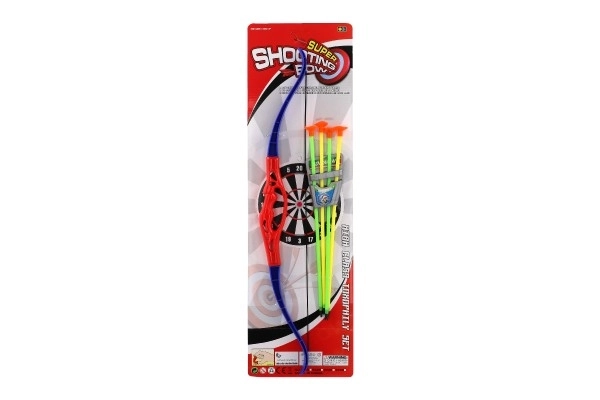 Boog+4 pijlen met zuignappen plastic 57cm op kaart