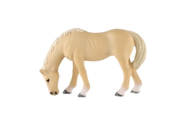 Paard huiselijk palomino merrie zooted plastic 13cm in zak