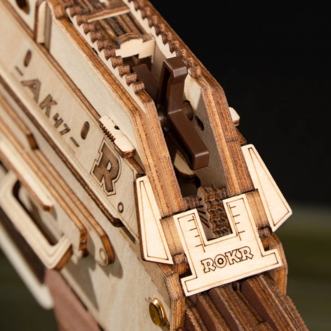 RoboTime 3D Houten Mechanische Puzzel Aanvalsgeweer AK-47