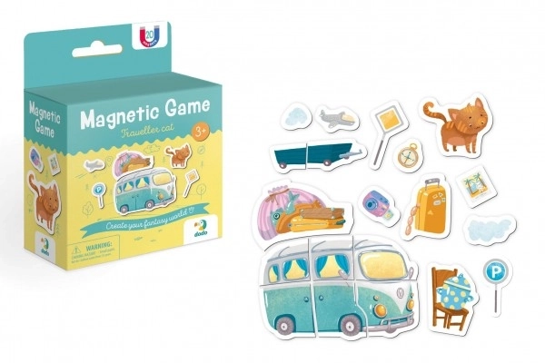 Magnetisch spel Kat en reizen