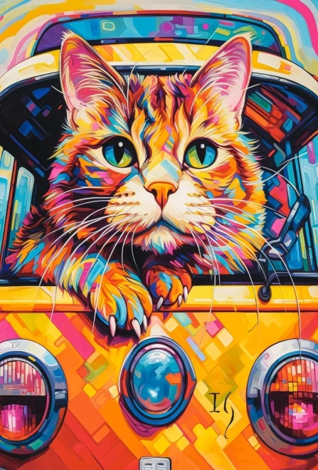 Puzzel 100 stukjes Cat Bus Travel – CASTORLAND
