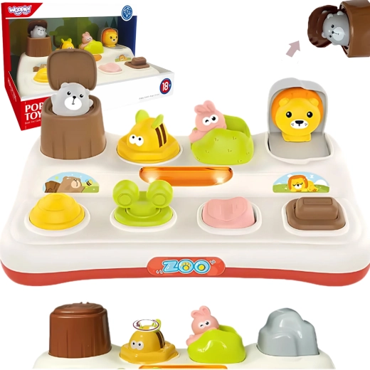 Woopie interactieve pop-up speelgoed – uitspringende ZOO-diertjes