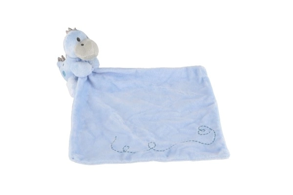 Dinosaurus pluchen knuffeldoek blauw