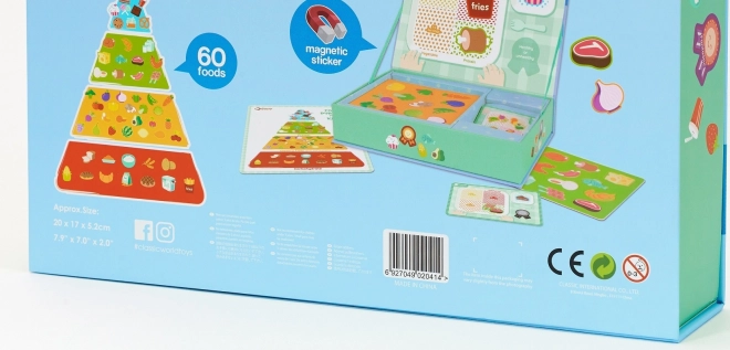 Voedingsleer voor kinderen met magnetisch bord
