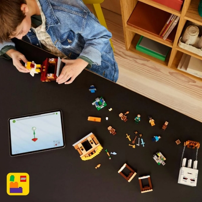 LEGO Minecraft 21273 Aanval van de Ghast-ballon op het dorp