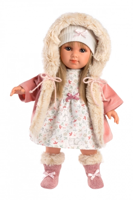 Llorens 53541 ELENA - realistische pop met zacht stoffen lichaam - 35 cm