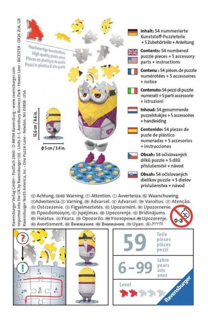3D puzzel Minion 2: Disco 54 stukjes