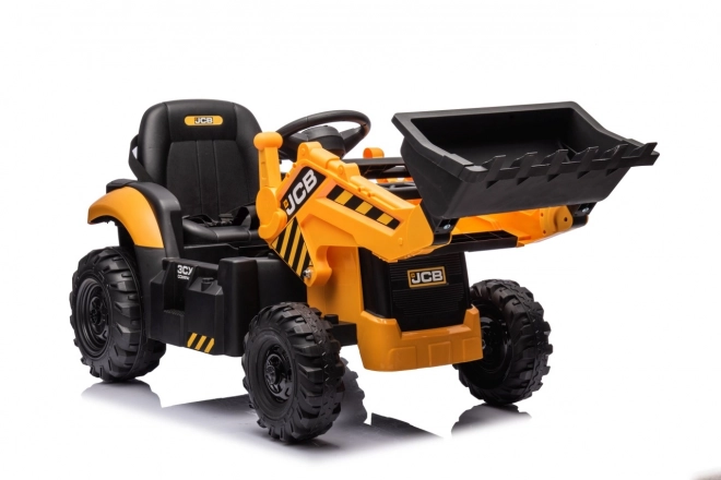 Kinder ritje op JCB Traktor met graafmachine