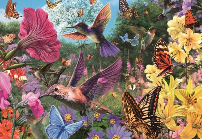 Puzzel Wereld van kolibries en vlinders 200 stukjes
