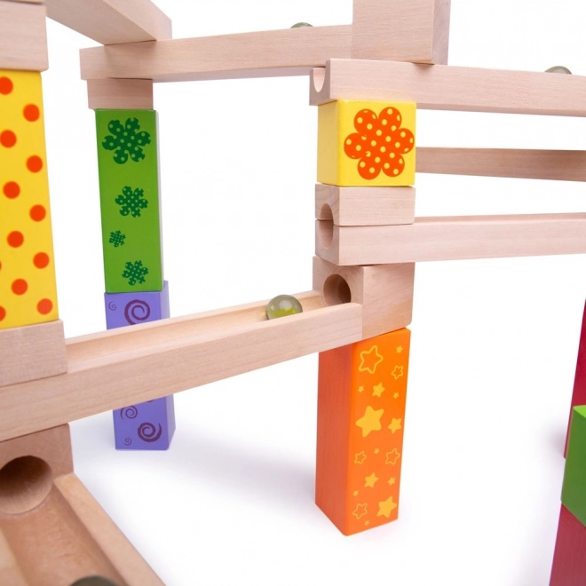 Bigjigs Speelgoed Houten Knikkerbaan Gekleurd