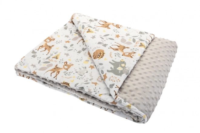 Luxe kinderplaid Bomimi Bosdieren, beige