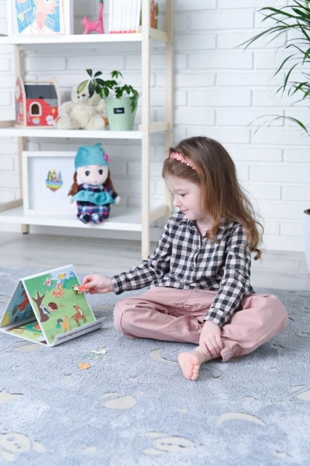 Magnetische puzzelboek - Bosdieren