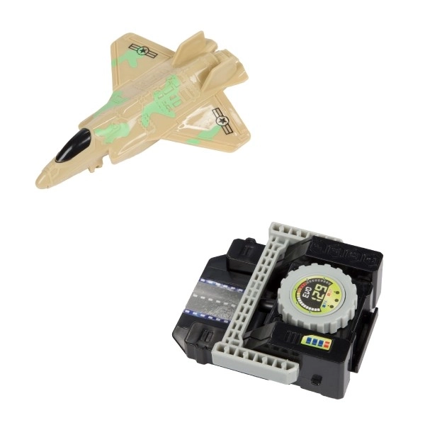Plastic uitklapbare straaljager 10 cm